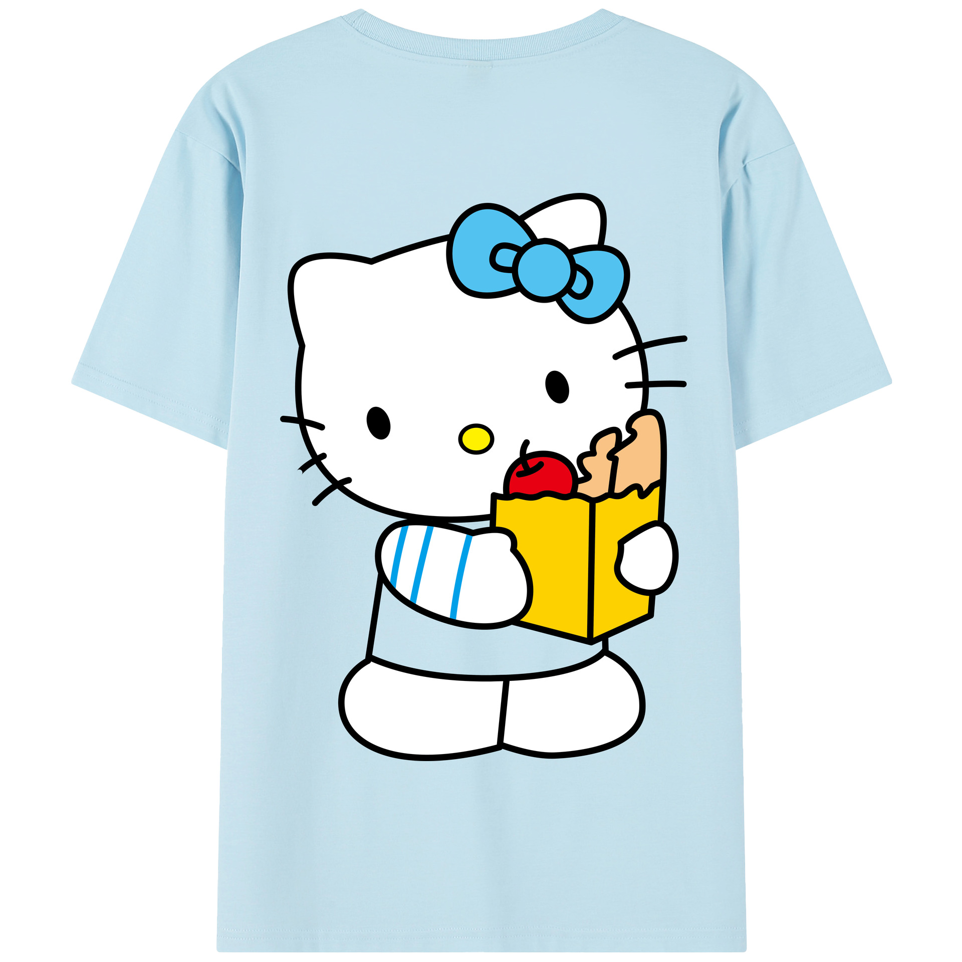 （画像用） Hello Kitty ハローキティ 綿100％半袖Tシャツ（背面プリント）